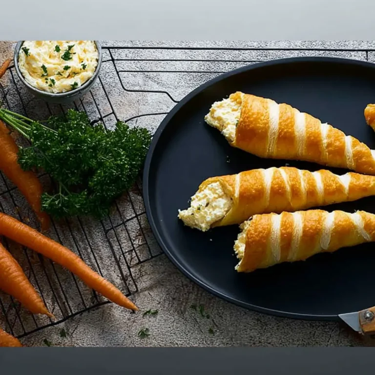 Blätterteig Karotten mit Ei Füllung