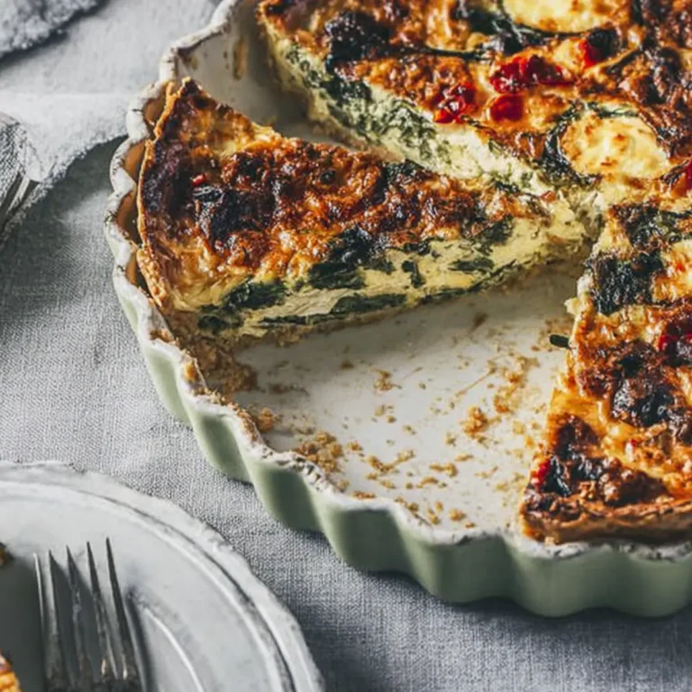 Bärlauch Quiche mit Schafskäse