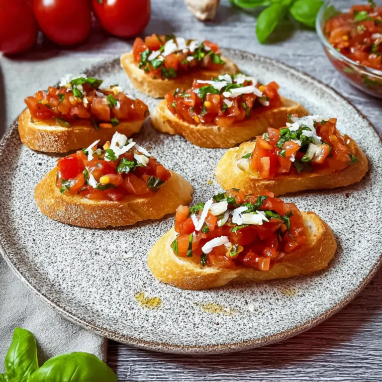 Bruschetta mit Tomaten und Knoblauchöl