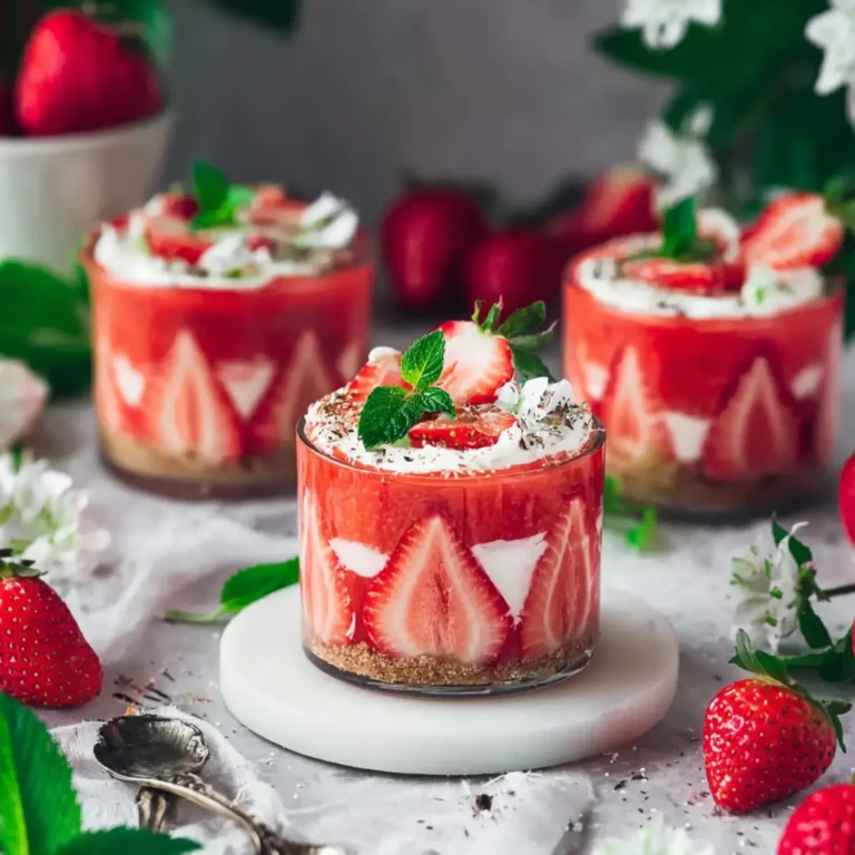 Erdbeer Dessert im Glas