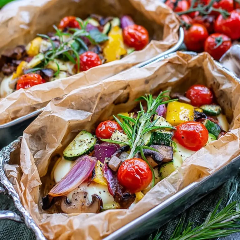 Gemüse Päckchen mit Mozzarella