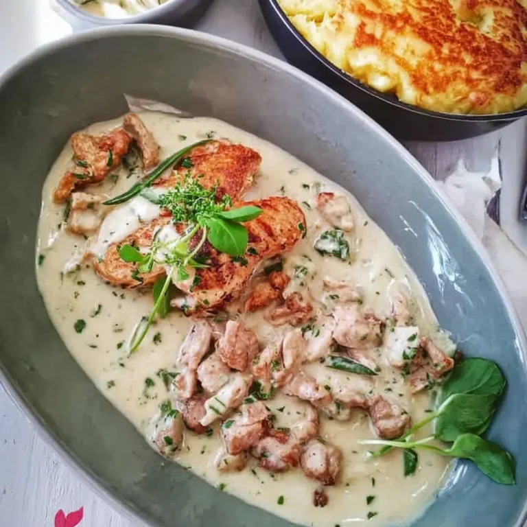 Geschnetzeltes an Bärlauchsauce