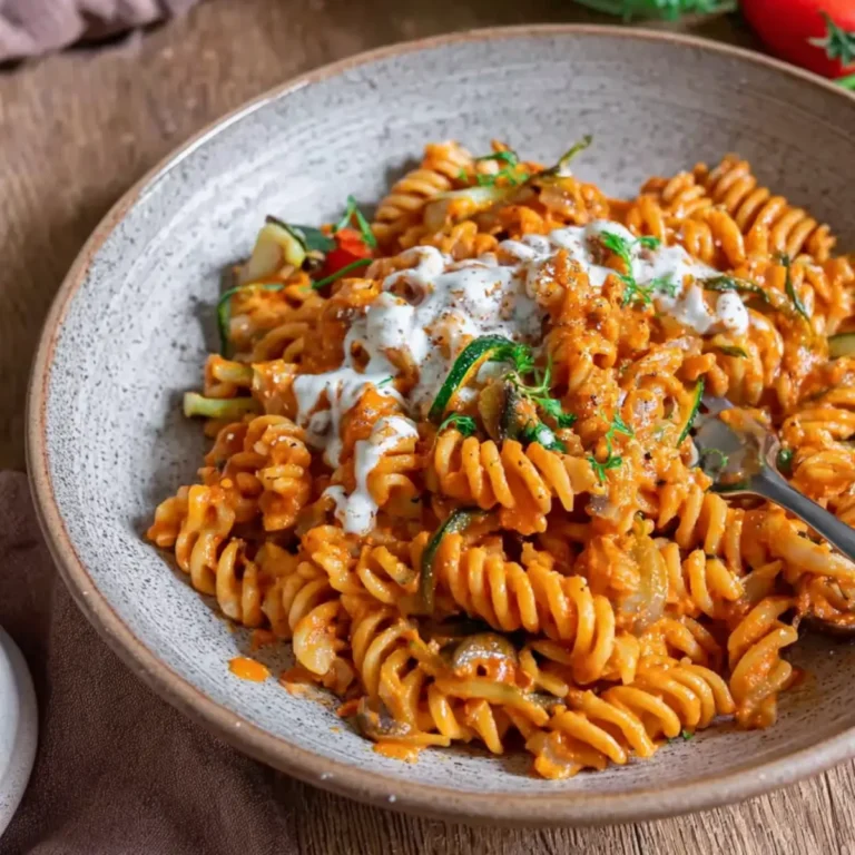 Gesunde Nudeln mit Gemüse Soße