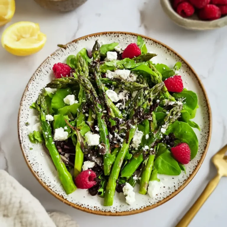 Grüner Spargel Salat mit Feta