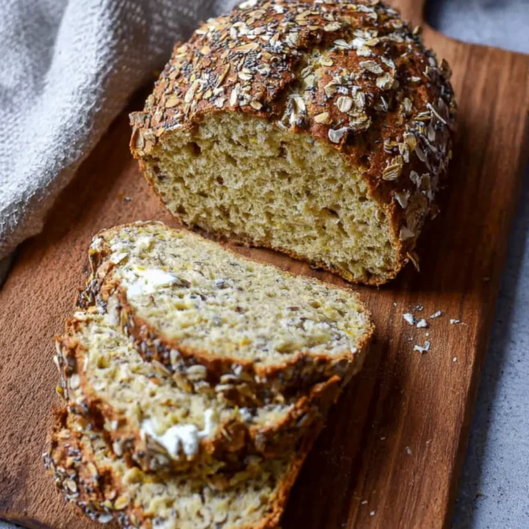 Haferflockenbrot mit Quark