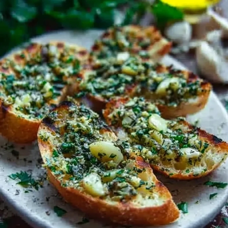 Knoblauch Petersilien Grillbrot