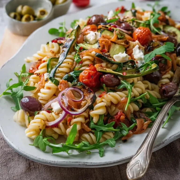 Mediterraner Nudelsalat mit Grillgemüse