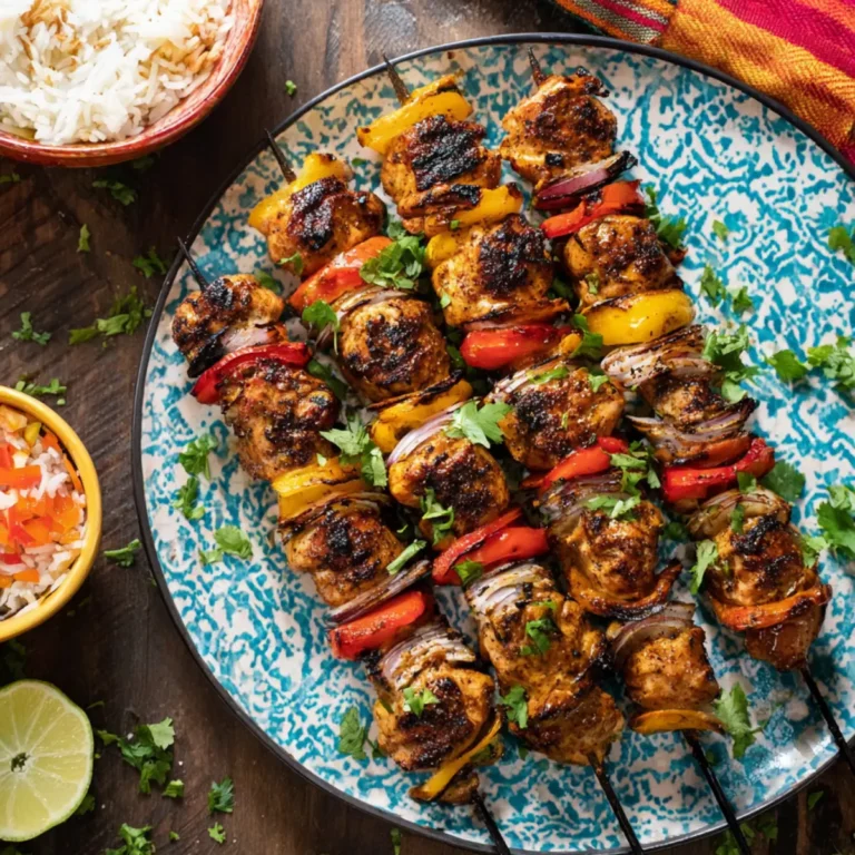 Mexikanische Barbecue Hähnchenspieße