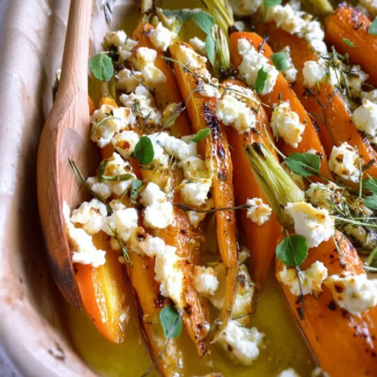 Möhren mit Schafskäse aus dem Ofen