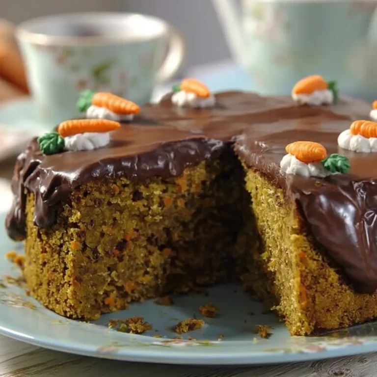 Möhrenkuchen mit Schoko Glasur