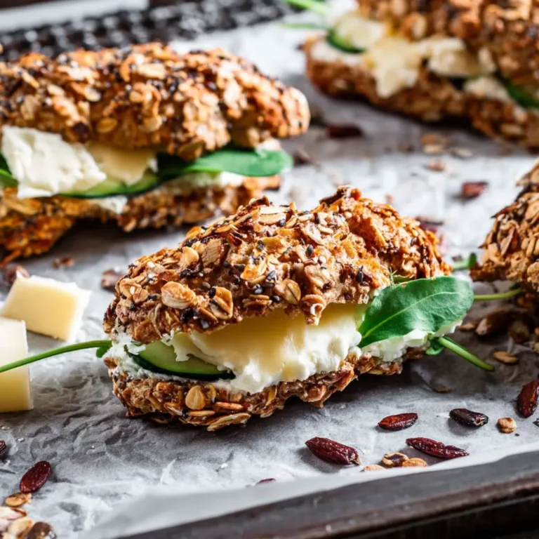 Müslibrötchen mit Hüttenkäse