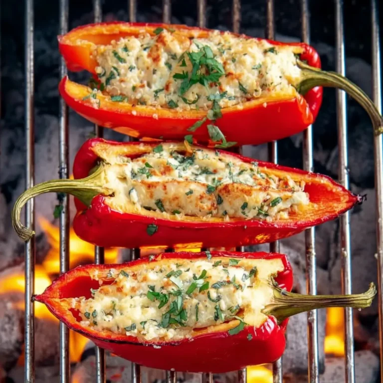 Paprikaschoten mit Hirse Hüttenkäse Füllung