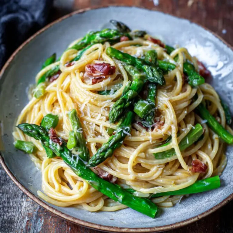 Pasta mit grünem Spargel