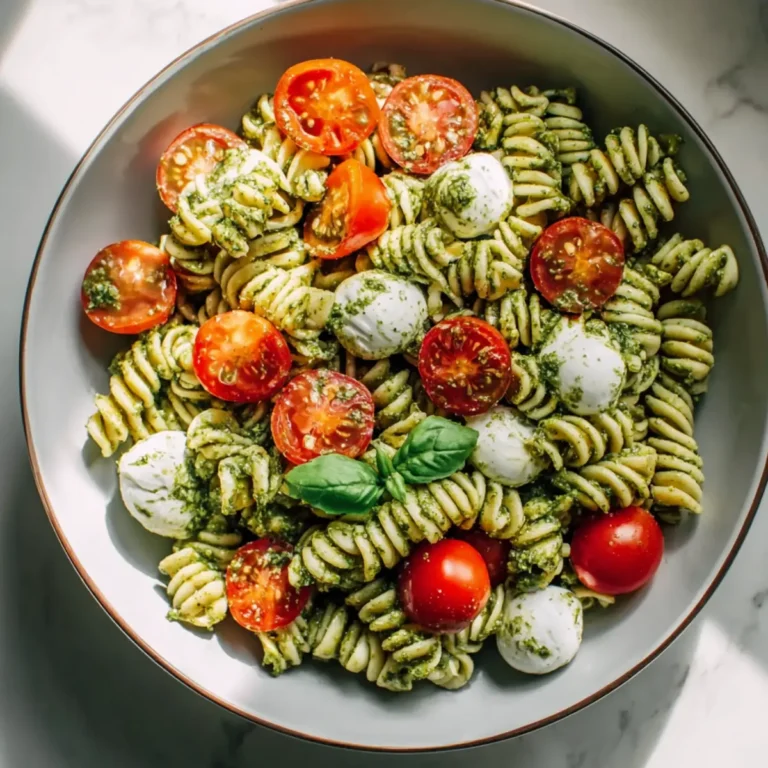 Pesto Nudelsalat mit Kirschtomaten