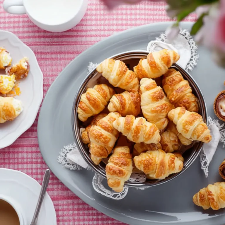 Schinken Käse Hörnchen mit Frischkäse