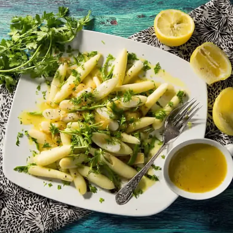 Spargelsalat mit Senf Zitronen Vinaigrette