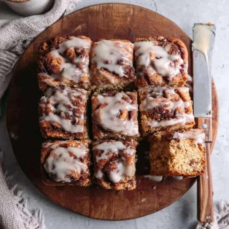 Veganer Zimtschneckenkuchen mit Vanilleglasur