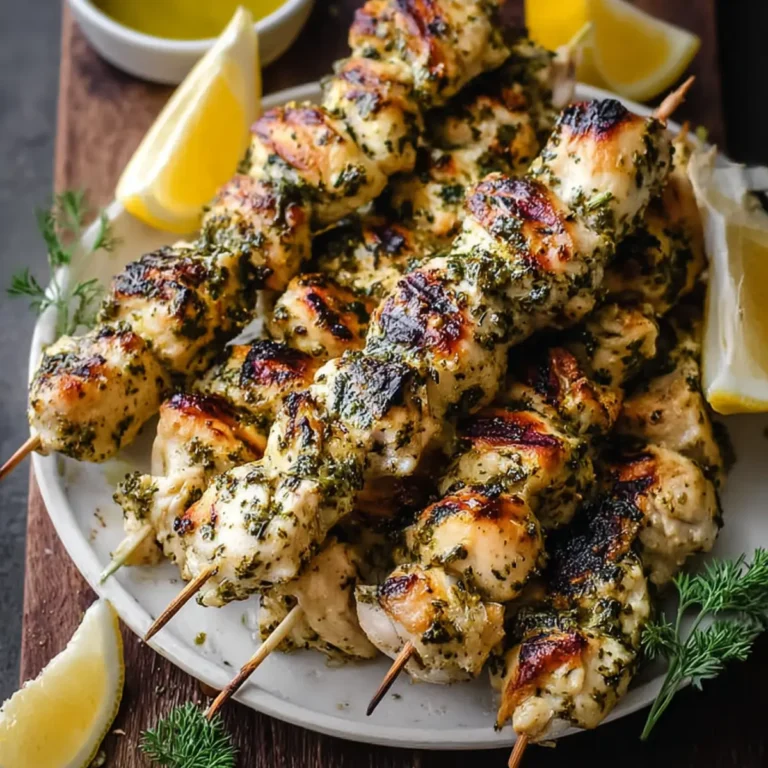 Zitronen Kräuter Hähnchenspieße