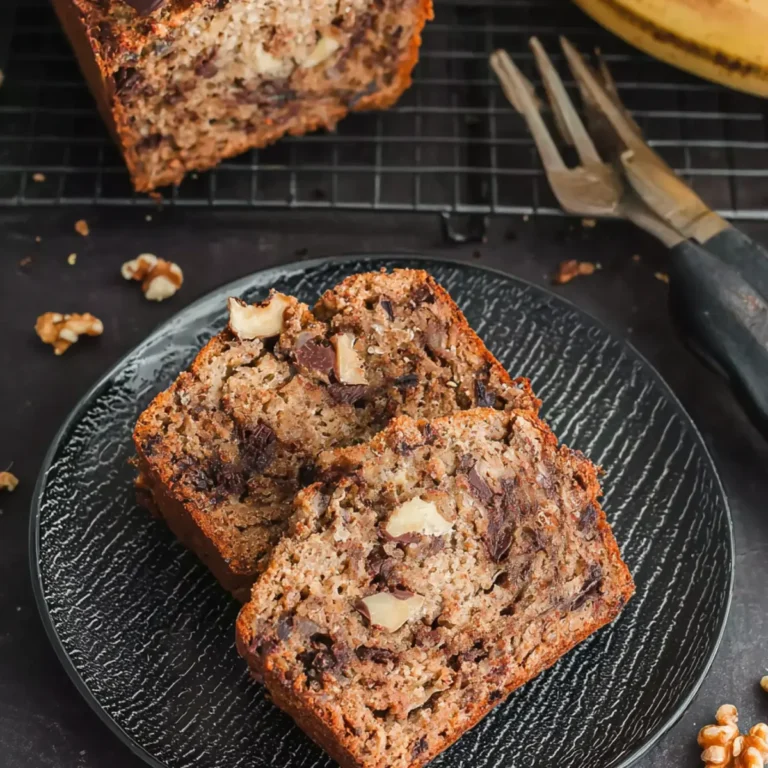 Bananenbrot mit Walnüssen & Schokolade