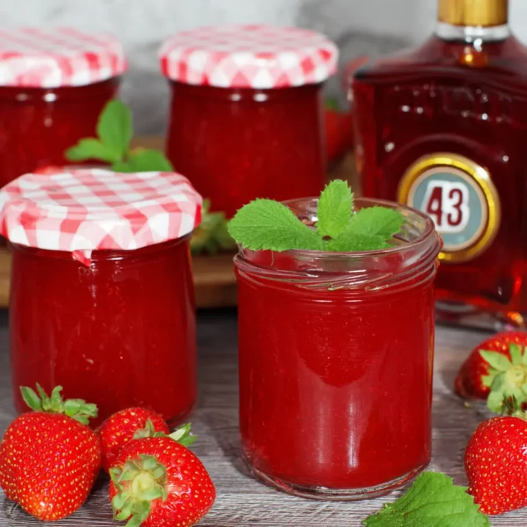 Erdbeer Vanille Marmelade mit Likör 43