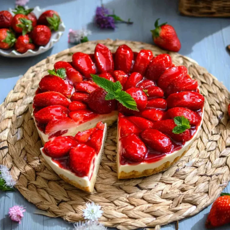 Erdbeerboden mit Pudding