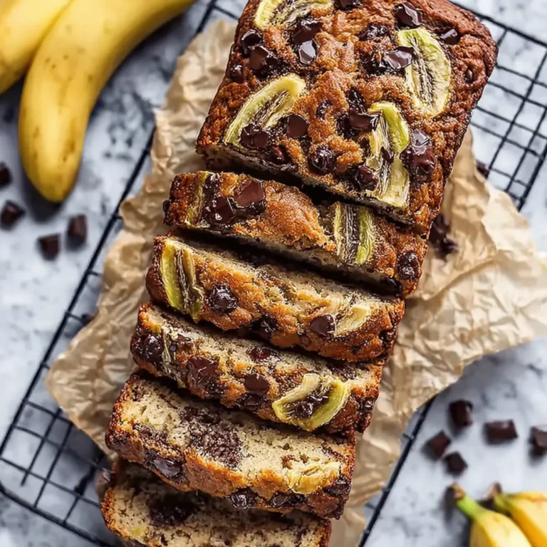 Feuchtes Schokoladenstückchen Bananenbrot