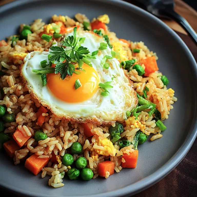 Gebratener Reis mit Gemüse und Ei