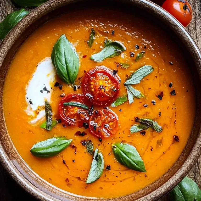 Geröstete Knoblauch Tomatensuppe