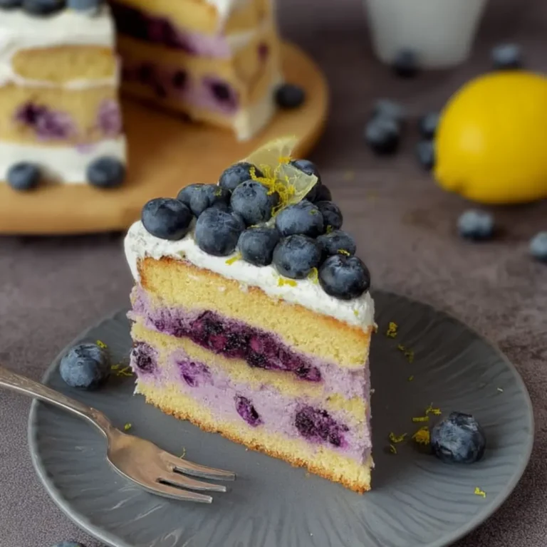 Heidelbeertorte mit Zitrone