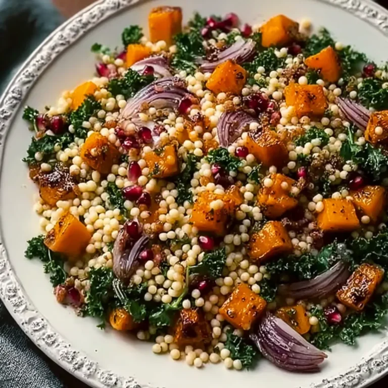 Herbstlicher Perlcouscous Salat mit Honig