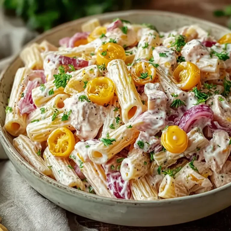 Hähnchen Pasta Salat