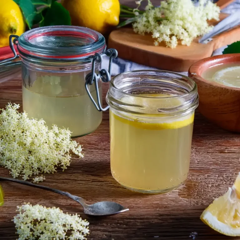 Holunderblütengelee mit Zitrone und Wasser