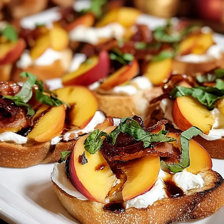 Honig Ricotta Pfirsich Crostini