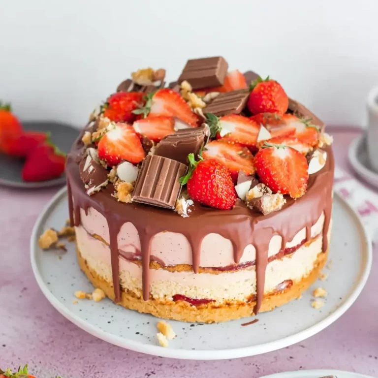Kinder Bueno Torte mit Erdbeeren
