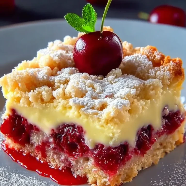 Kirschkuchen Streusel Vanillepudding