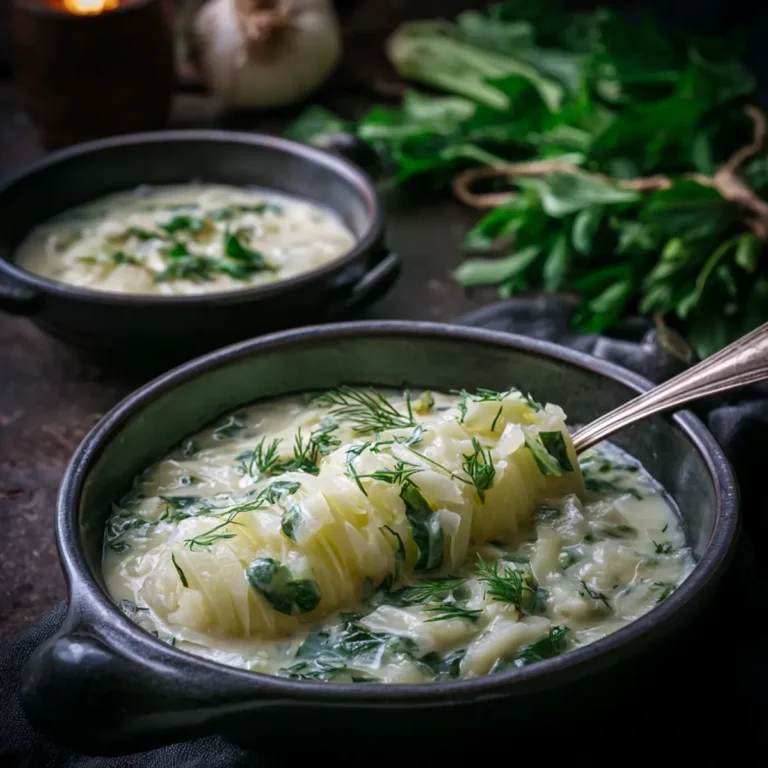 Kohlrabigemüse in heller Soße