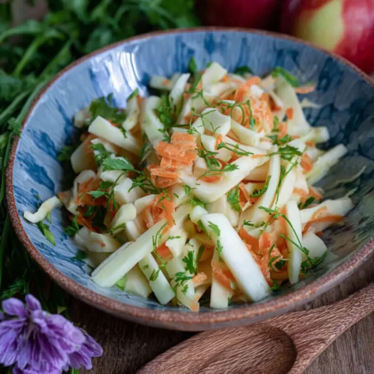 Omas Kohlrabi Salat mit Apfel