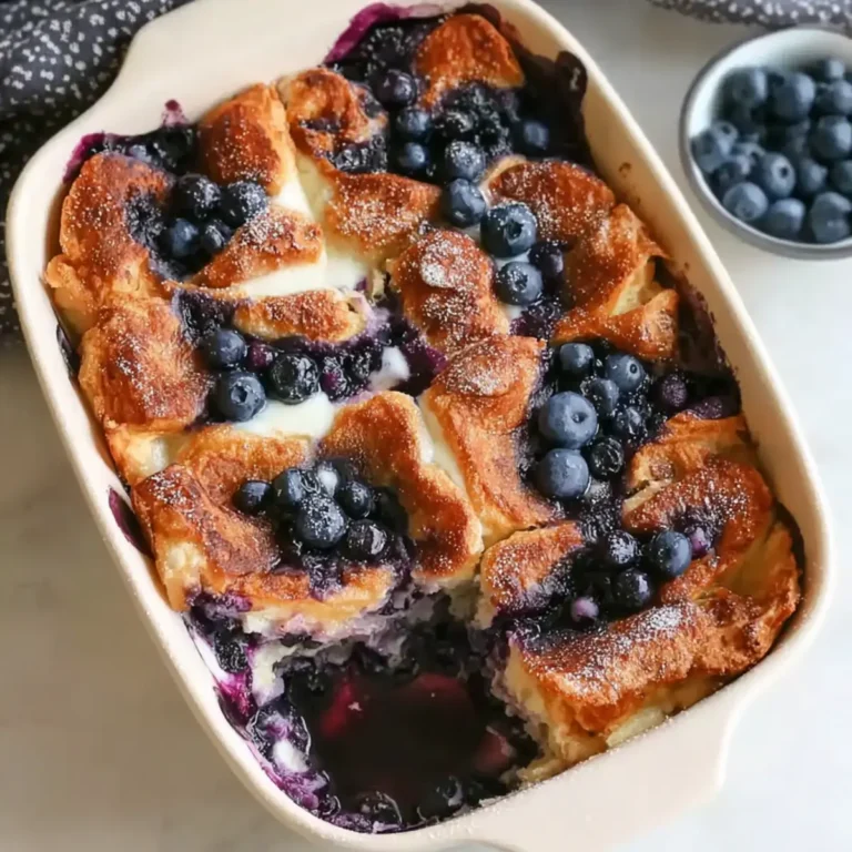 Overnight Blaubeer French Toast Auflauf