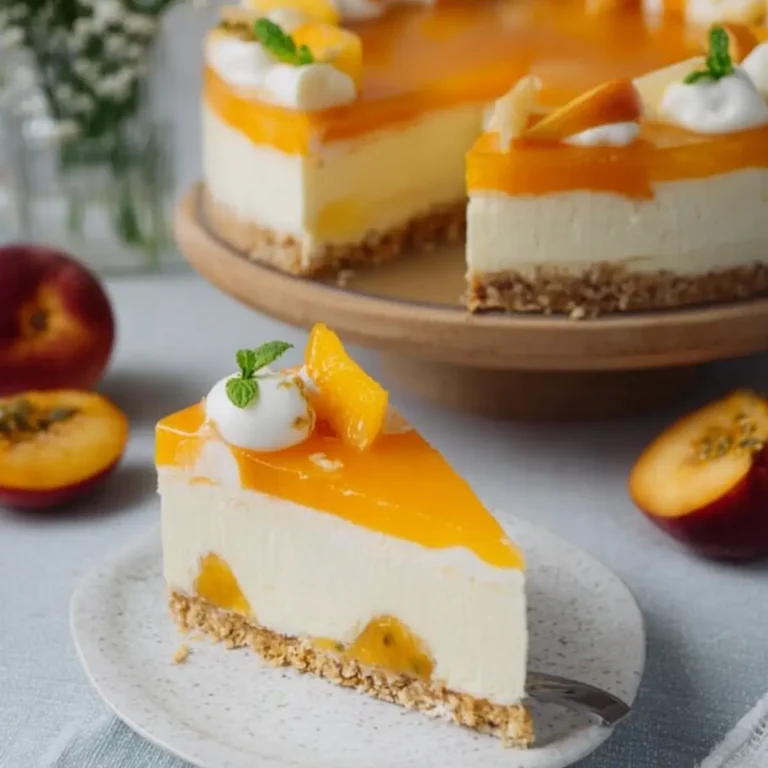 Pfirsich Maracuja Torte ohne Backen