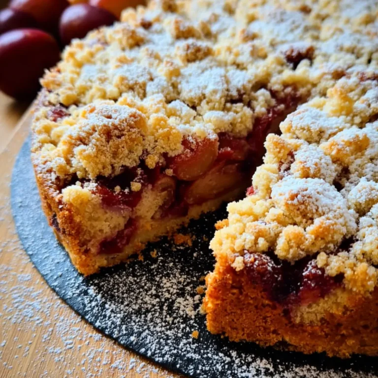 Pflaumenkuchen mit Streuseln