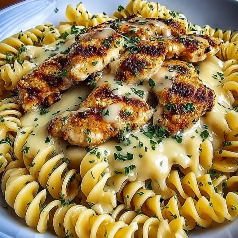 Rotini mit Käse, Knoblauch Parmesan und Hähnchen