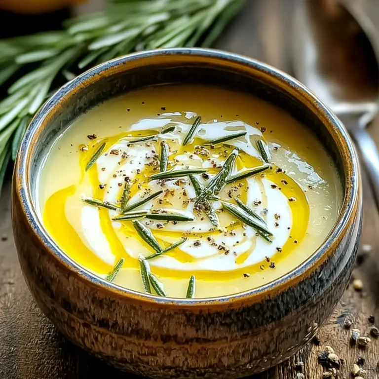 Zitronen Rosmarin Weißbohnensuppe