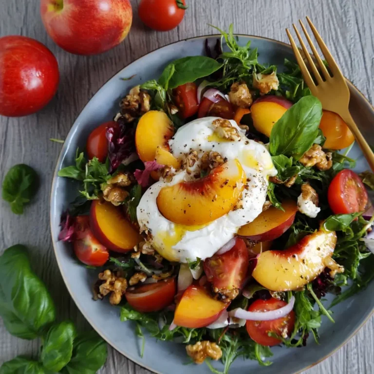Burrata Sommersalat mit Nektarinen