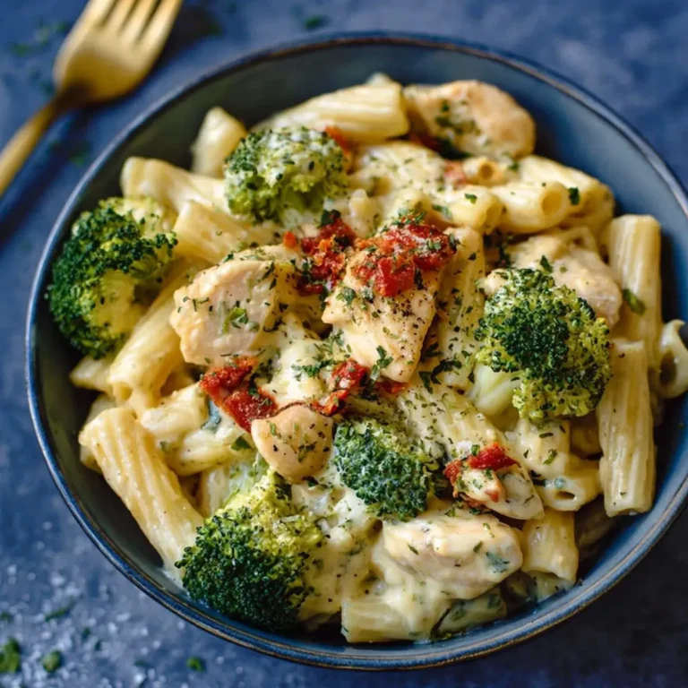 Cremige Hähnchen Brokkoli Pasta