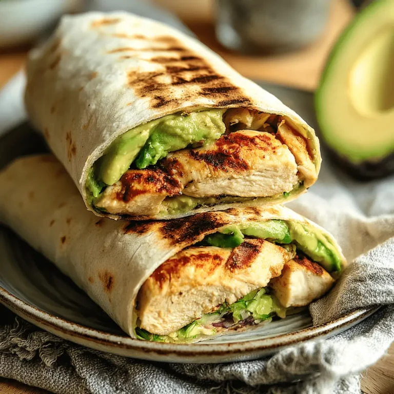 Gegrillte Hähnchen Wraps mit Avocado