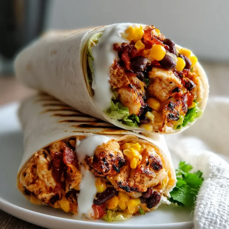 Gegrillter Hähnchen Burrito mit Chipotle Ranch