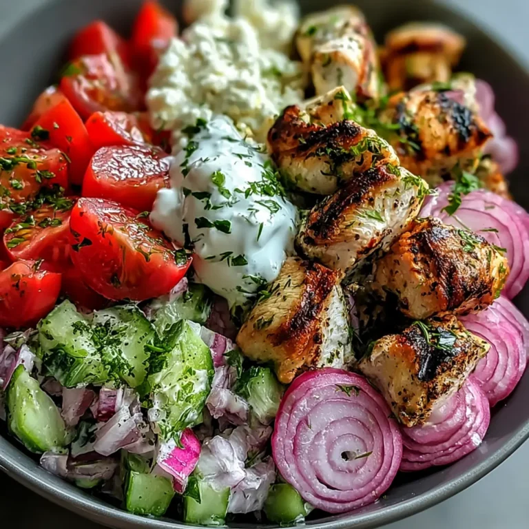 Griechischer Salat mit Hähnchen