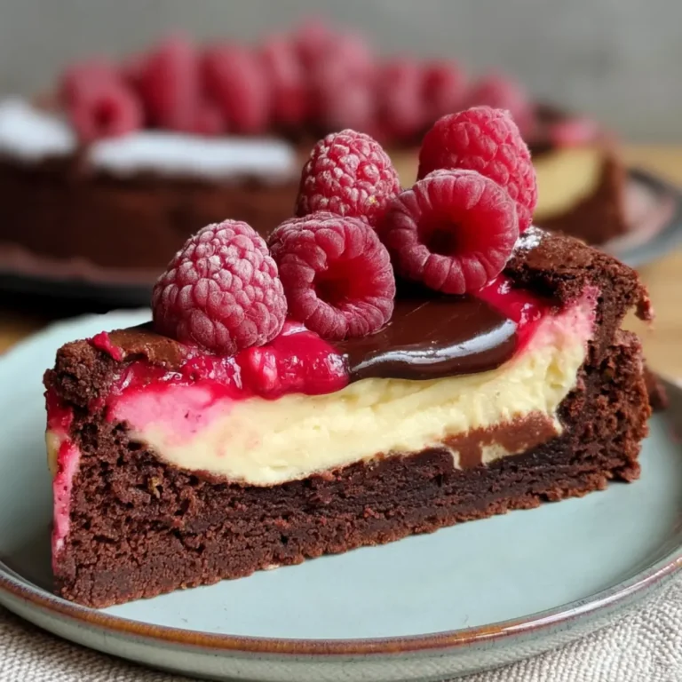 Himbeer Brownie Cheesecake