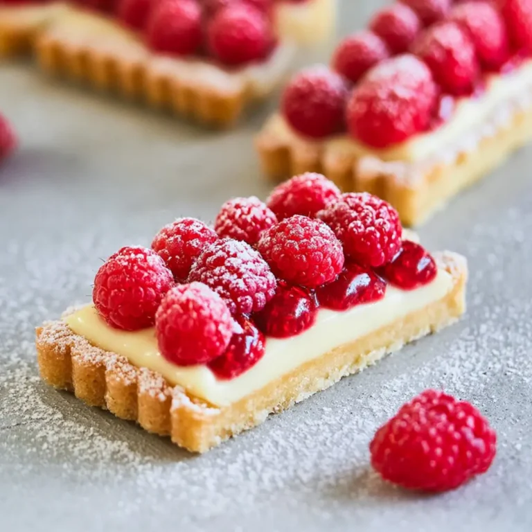 Himbeertarte mit Vanillecreme und Mürbeteig