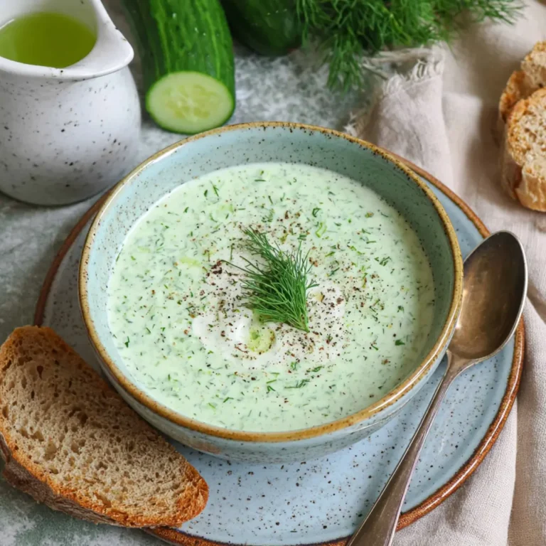 Kalte Gurkensuppe mit Dill